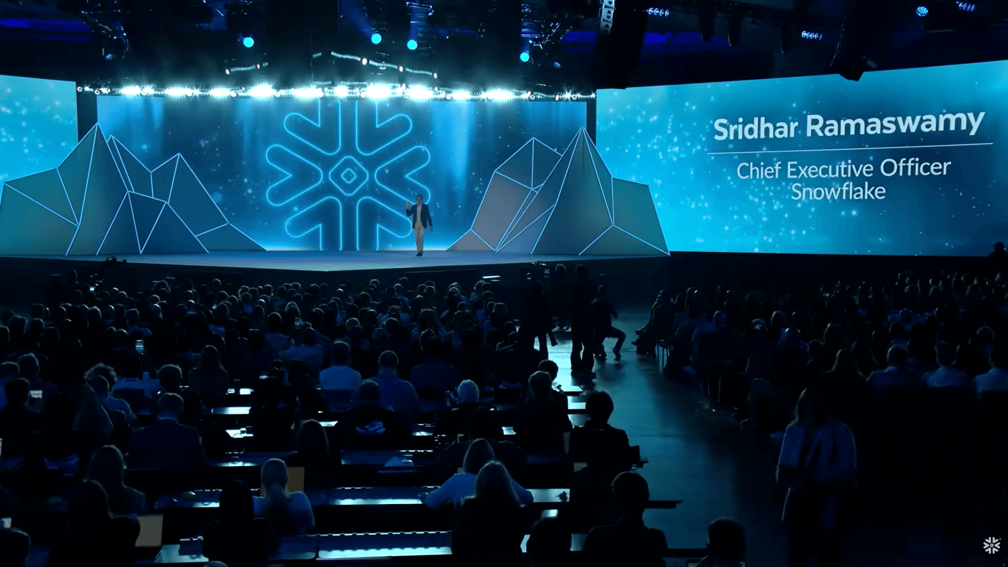 Snowflake Summit 26 opening keynote stage with Sridhar Ramaswamy