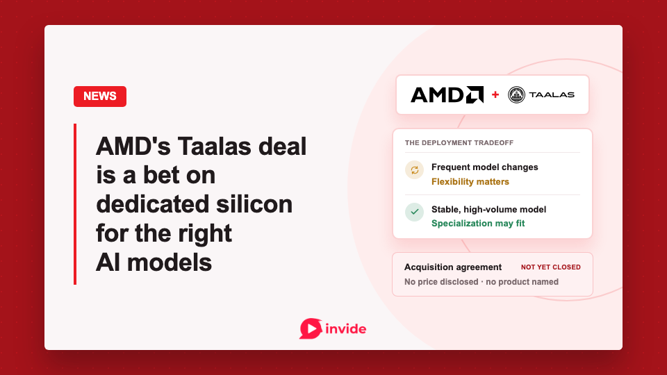 AMD's Taalas deal is a bet on dedicated silicon for the right AI models