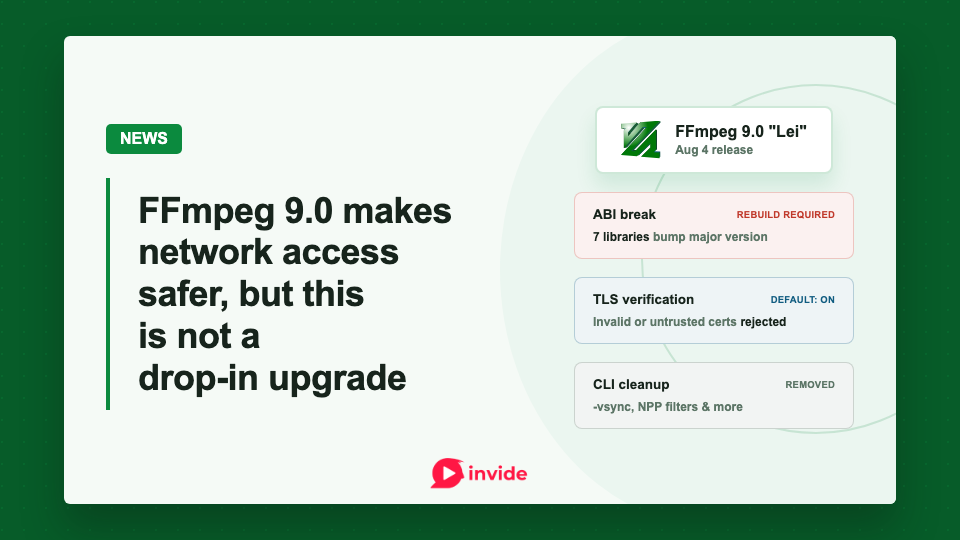 FFmpeg 9.0 makes network access safer, but this is not a drop-in upgrade